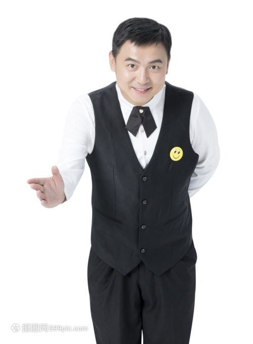 男服務員微笑服務